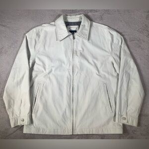 Vintage Gap Jacket Mens Md Beige Full Zip Nylon Workwear Bomber